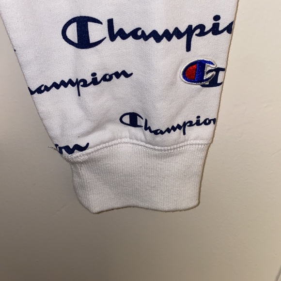 Champion XL White Sweatshirt Long Sleeve Logo Print - Picture 11 of 14